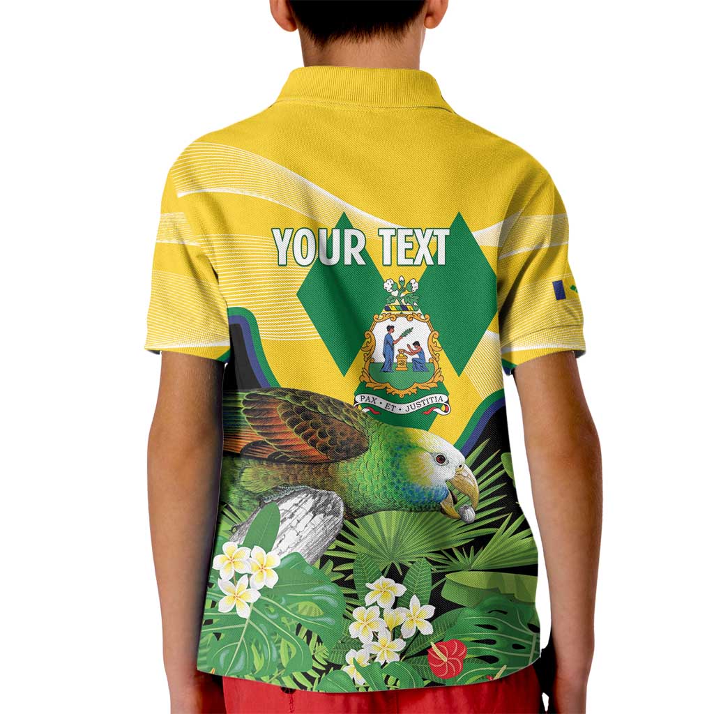 Personalized Saint Vincent and the Grenadines Kid Polo Shirt Amazona Guildingii 46 Years Of Independence - Wonder Print Shop