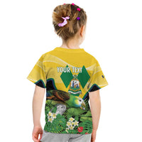 Personalized Saint Vincent and the Grenadines Kid T Shirt Amazona Guildingii 46 Years Of Independence - Wonder Print Shop