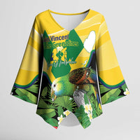 Personalized Saint Vincent and the Grenadines Kimono Sleeve Blouse Amazona Guildingii 46 Years Of Independence - Wonder Print Shop