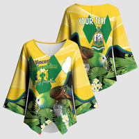 Personalized Saint Vincent and the Grenadines Kimono Sleeve Blouse Amazona Guildingii 46 Years Of Independence - Wonder Print Shop