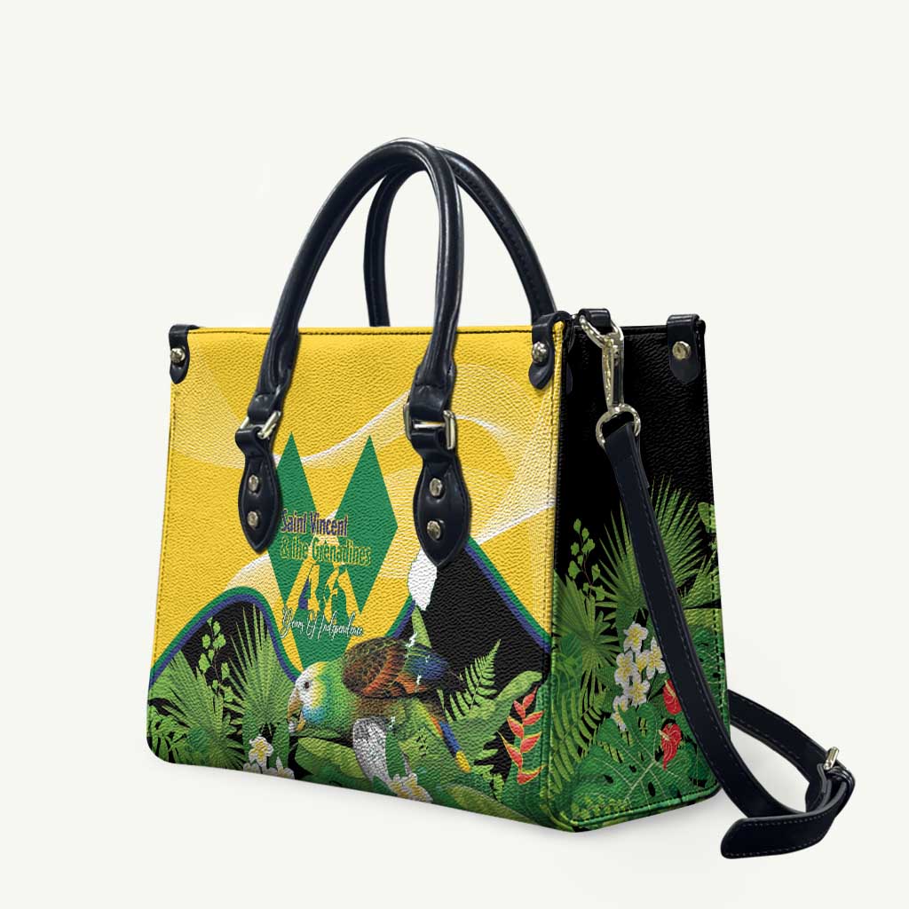 Saint Vincent and the Grenadines Leather Bag Amazona Guildingii 46 Years Of Independence - Wonder Print Shop