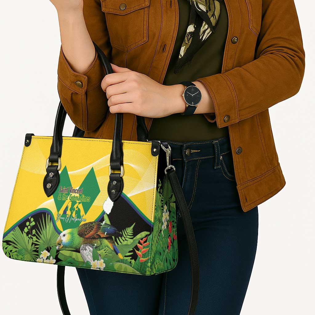 Saint Vincent and the Grenadines Leather Bag Amazona Guildingii 46 Years Of Independence - Wonder Print Shop