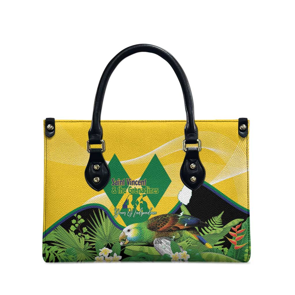 Saint Vincent and the Grenadines Leather Bag Amazona Guildingii 46 Years Of Independence - Wonder Print Shop