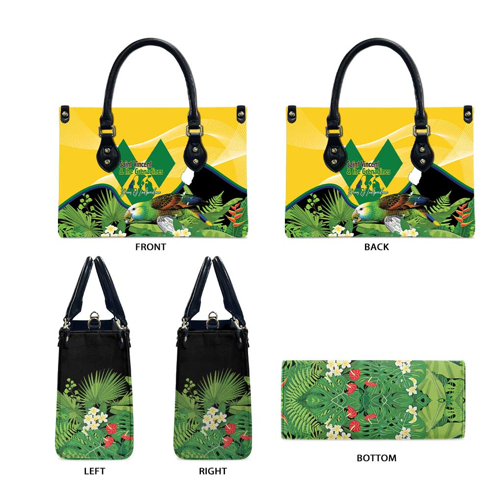 Saint Vincent and the Grenadines Leather Bag Amazona Guildingii 46 Years Of Independence - Wonder Print Shop