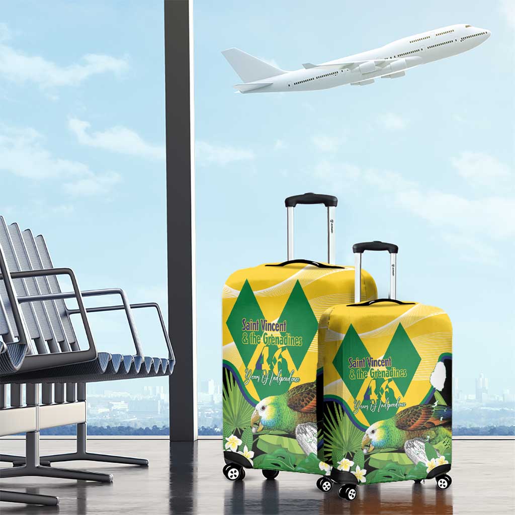 Saint Vincent and the Grenadines Luggage Cover Amazona Guildingii 46 Years Of Independence - Wonder Print Shop
