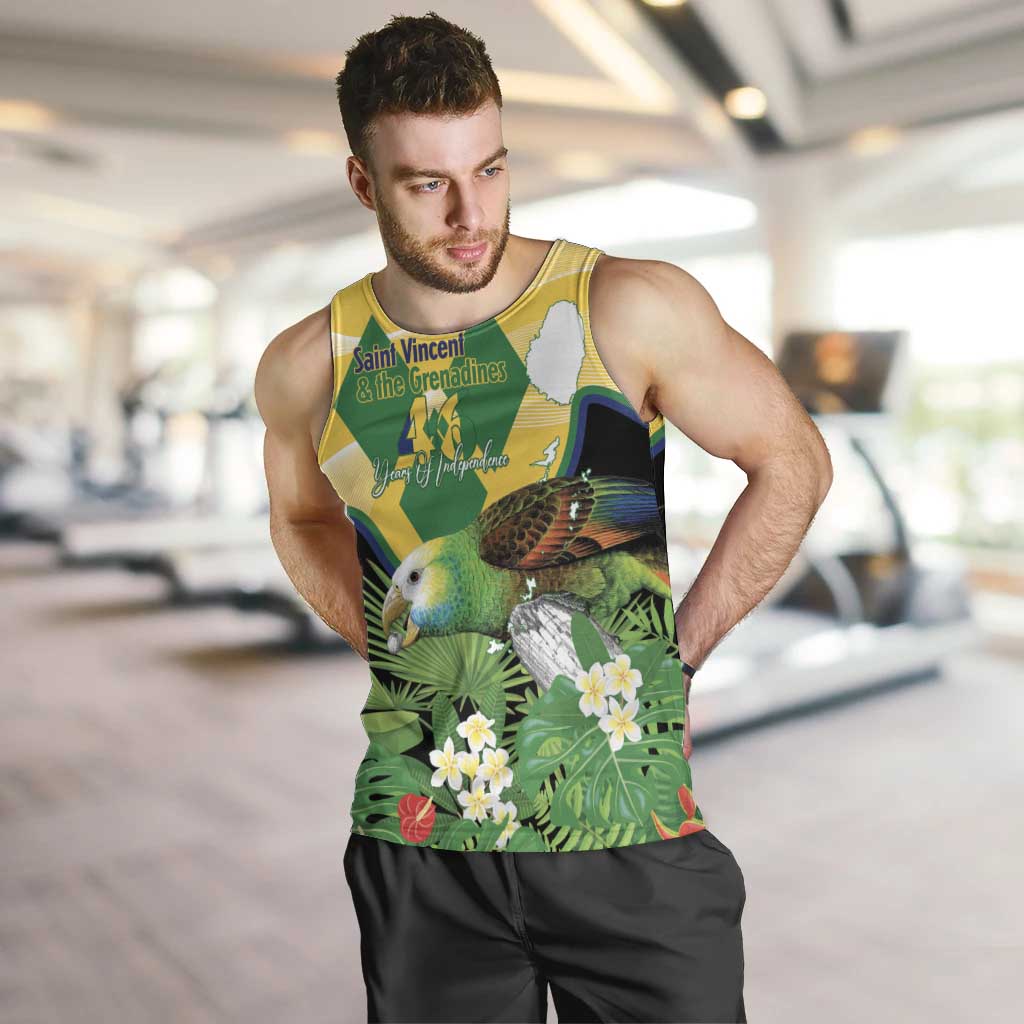 Personalized Saint Vincent and the Grenadines Men Tank Top Amazona Guildingii 46 Years Of Independence - Wonder Print Shop