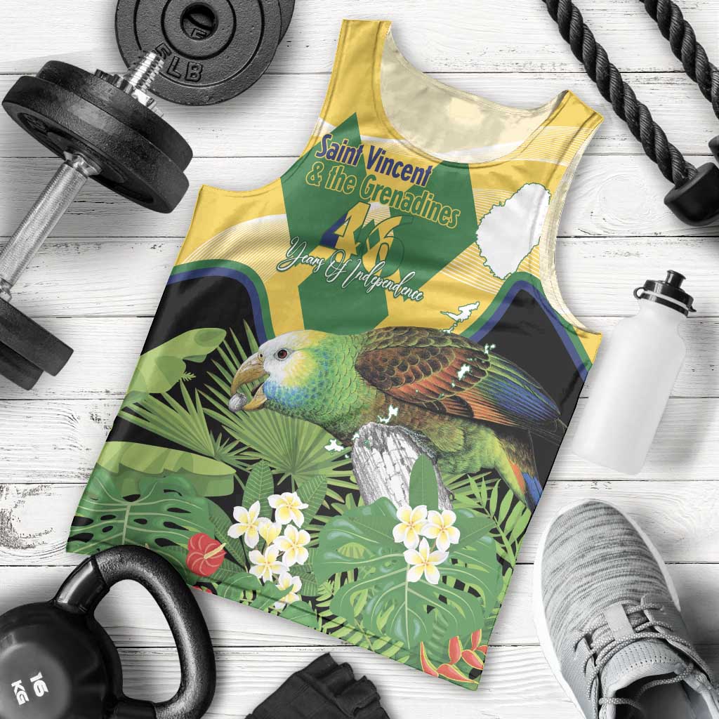 Personalized Saint Vincent and the Grenadines Men Tank Top Amazona Guildingii 46 Years Of Independence - Wonder Print Shop
