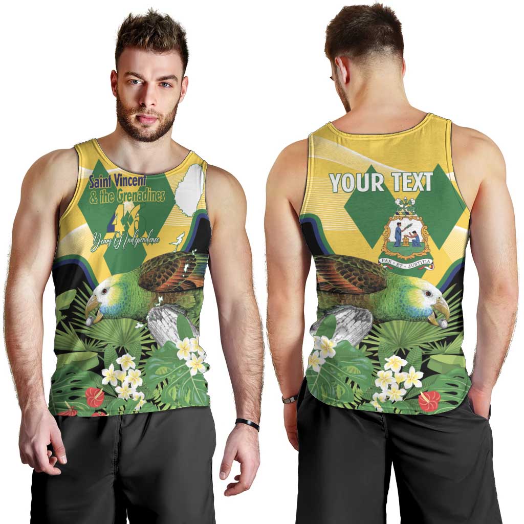 Personalized Saint Vincent and the Grenadines Men Tank Top Amazona Guildingii 46 Years Of Independence - Wonder Print Shop