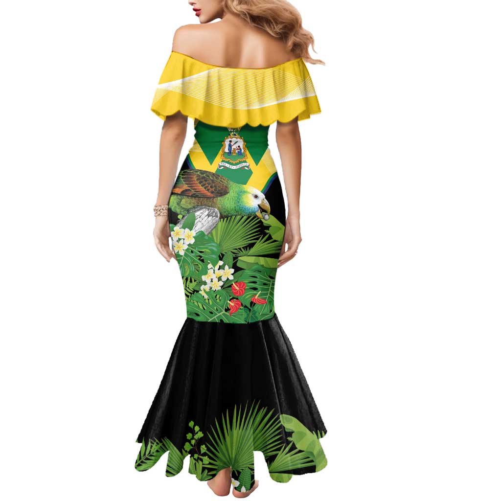 Personalized Saint Vincent and the Grenadines Mermaid Dress Amazona Guildingii 46 Years Of Independence - Wonder Print Shop