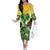 Personalized Saint Vincent and the Grenadines Off The Shoulder Long Sleeve Dress Amazona Guildingii 46 Years Of Independence - Wonder Print Shop