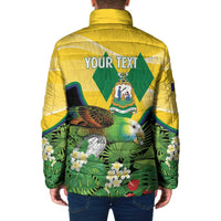 Personalized Saint Vincent and the Grenadines Padded Jacket Amazona Guildingii 46 Years Of Independence - Wonder Print Shop