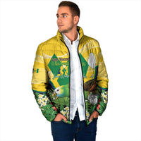 Personalized Saint Vincent and the Grenadines Padded Jacket Amazona Guildingii 46 Years Of Independence - Wonder Print Shop