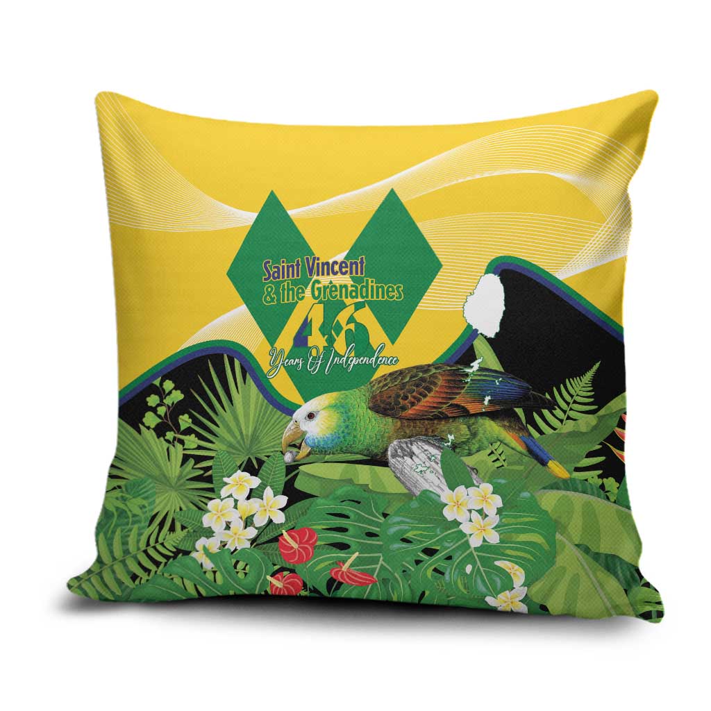 Saint Vincent and the Grenadines Pillow Cover Amazona Guildingii 46 Years Of Independence - Wonder Print Shop