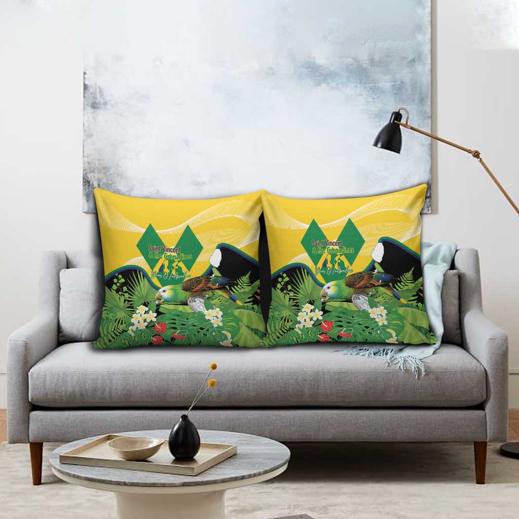 Saint Vincent and the Grenadines Pillow Cover Amazona Guildingii 46 Years Of Independence - Wonder Print Shop