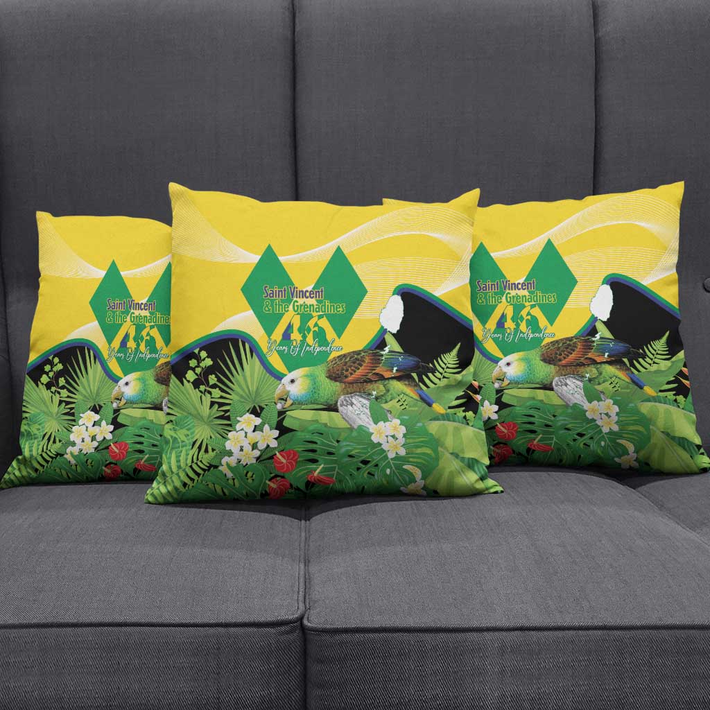 Saint Vincent and the Grenadines Pillow Cover Amazona Guildingii 46 Years Of Independence - Wonder Print Shop