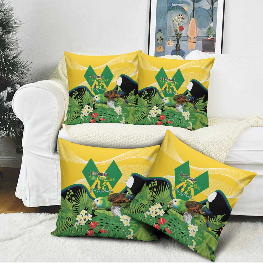 Saint Vincent and the Grenadines Pillow Cover Amazona Guildingii 46 Years Of Independence - Wonder Print Shop