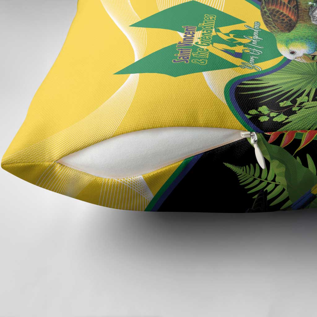 Saint Vincent and the Grenadines Pillow Cover Amazona Guildingii 46 Years Of Independence - Wonder Print Shop
