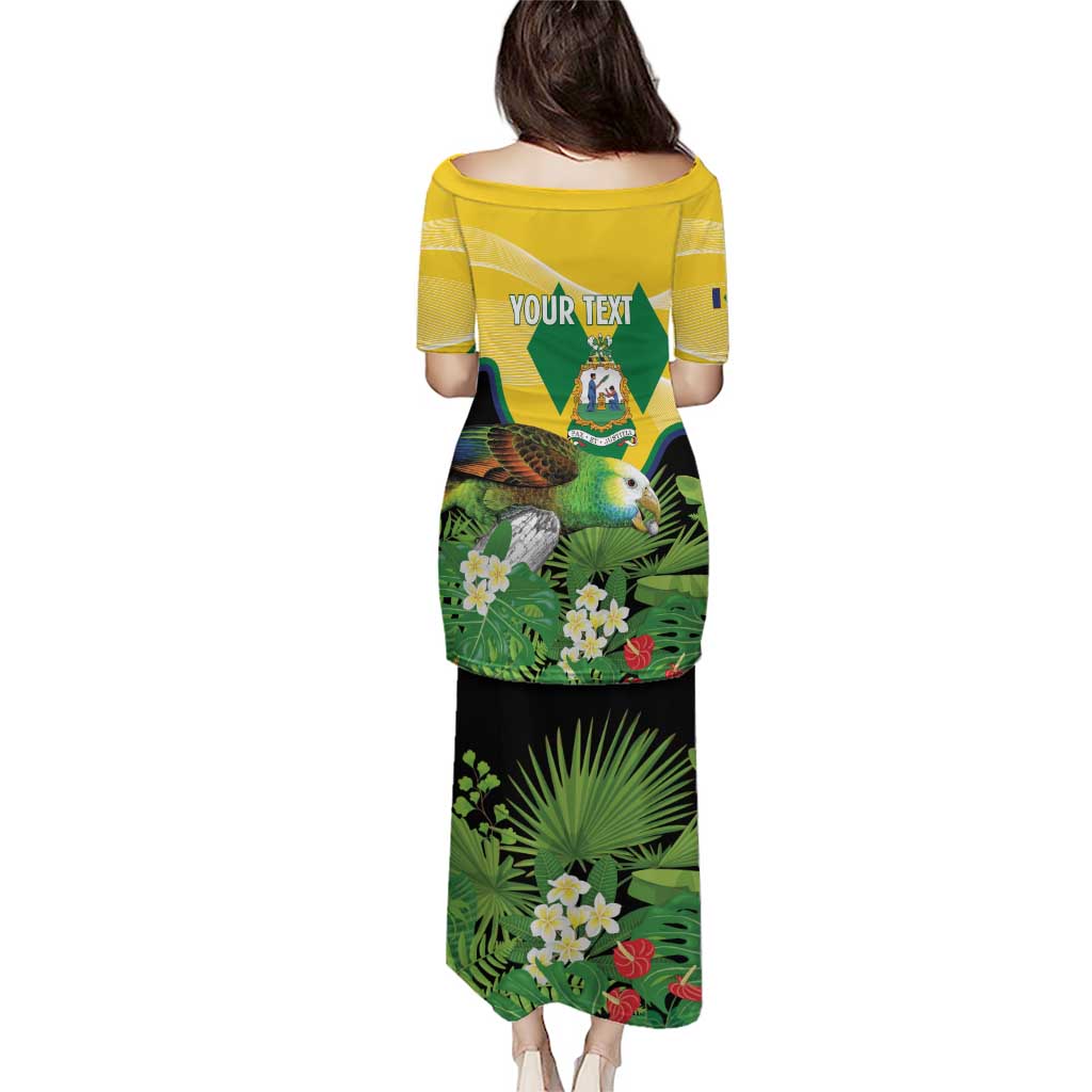 Personalized Saint Vincent and the Grenadines Puletasi Amazona Guildingii 46 Years Of Independence - Wonder Print Shop