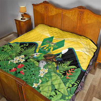 Saint Vincent and the Grenadines Quilt Amazona Guildingii 46 Years Of Independence - Wonder Print Shop