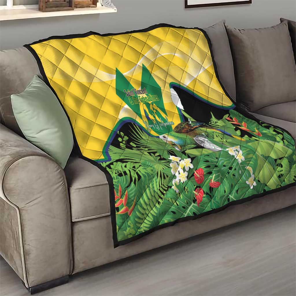 Saint Vincent and the Grenadines Quilt Amazona Guildingii 46 Years Of Independence - Wonder Print Shop