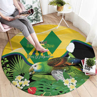 Saint Vincent and the Grenadines Round Carpet Amazona Guildingii 46 Years Of Independence - Wonder Print Shop