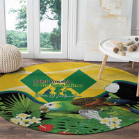 Saint Vincent and the Grenadines Round Carpet Amazona Guildingii 46 Years Of Independence - Wonder Print Shop