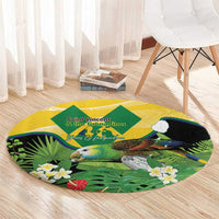 Saint Vincent and the Grenadines Round Carpet Amazona Guildingii 46 Years Of Independence - Wonder Print Shop
