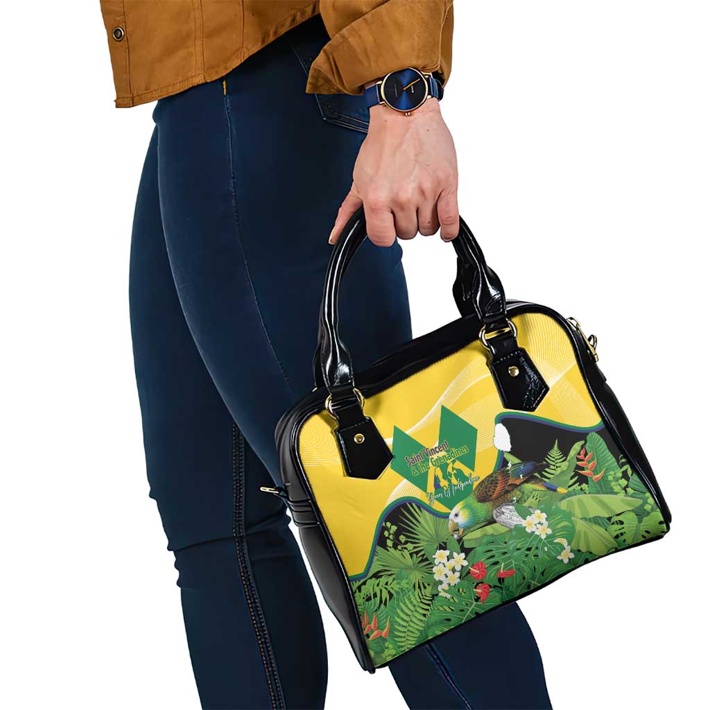 Saint Vincent and the Grenadines Shoulder Handbag Amazona Guildingii 46 Years Of Independence - Wonder Print Shop