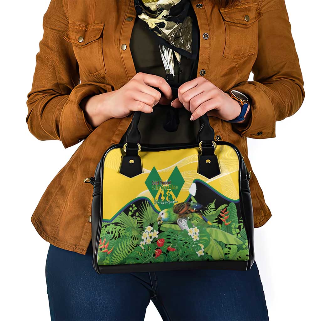Saint Vincent and the Grenadines Shoulder Handbag Amazona Guildingii 46 Years Of Independence - Wonder Print Shop