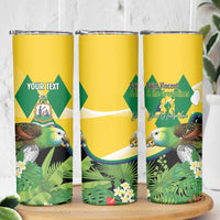 Personalized Saint Vincent and the Grenadines Skinny Tumbler Amazona Guildingii 46 Years Of Independence - Wonder Print Shop