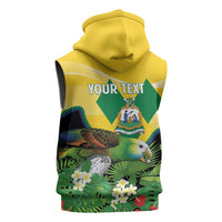 Personalized Saint Vincent and the Grenadines Sleeveless Zip Hoodie Amazona Guildingii 46 Years Of Independence - Wonder Print Shop
