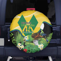 Saint Vincent and the Grenadines Spare Tire Cover Amazona Guildingii 46 Years Of Independence - Wonder Print Shop