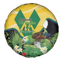 Saint Vincent and the Grenadines Spare Tire Cover Amazona Guildingii 46 Years Of Independence - Wonder Print Shop
