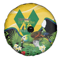 Saint Vincent and the Grenadines Spare Tire Cover Amazona Guildingii 46 Years Of Independence - Wonder Print Shop