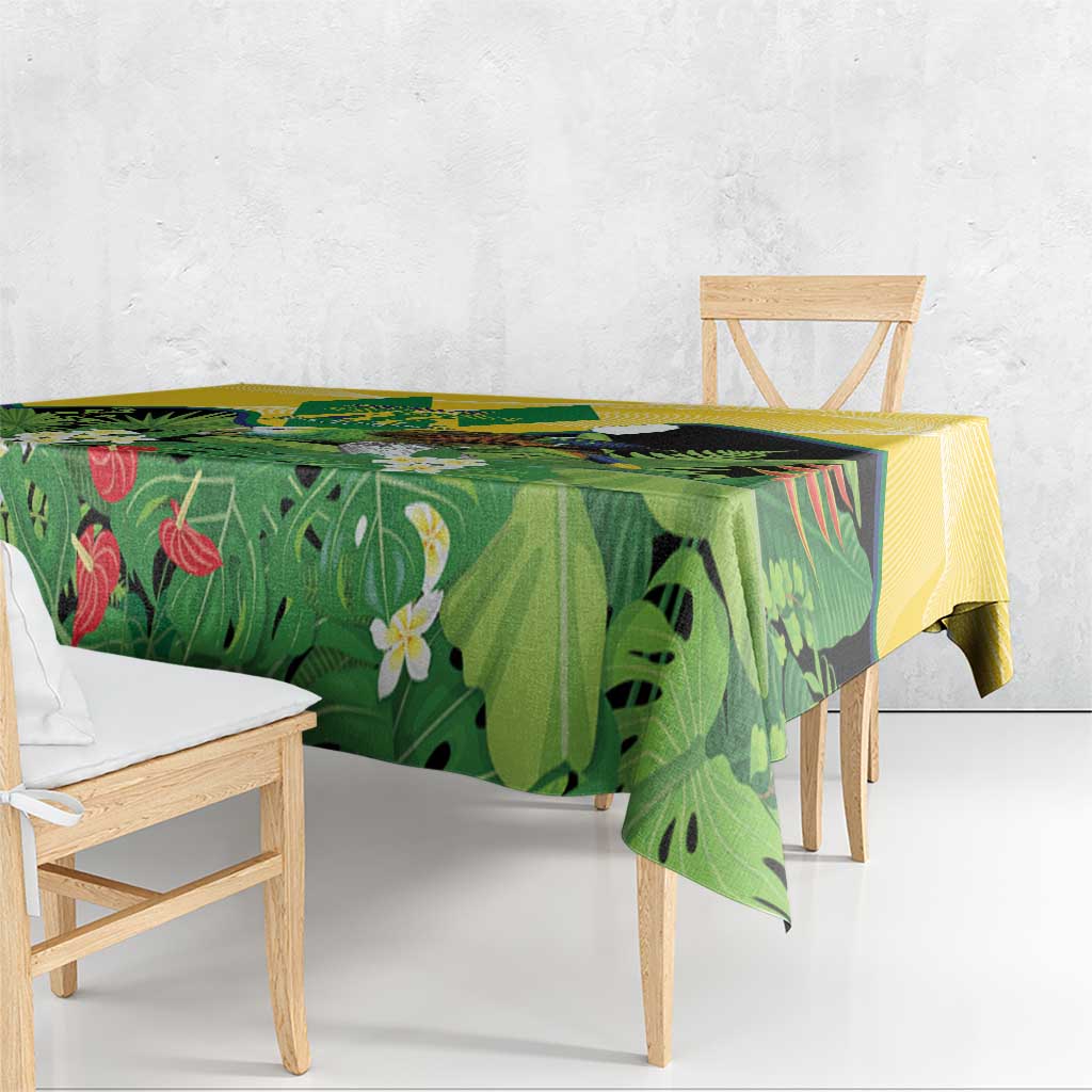 Saint Vincent and the Grenadines Tablecloth Amazona Guildingii 46 Years Of Independence - Wonder Print Shop