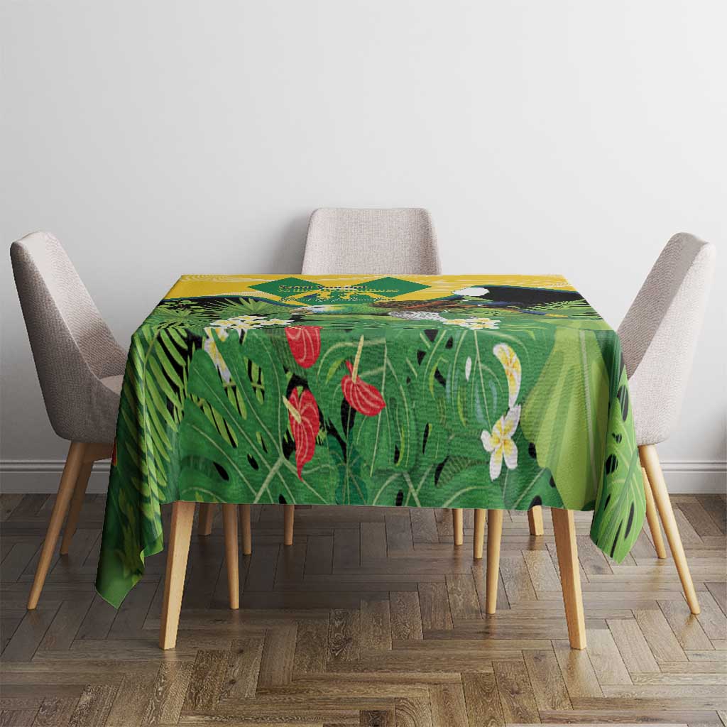 Saint Vincent and the Grenadines Tablecloth Amazona Guildingii 46 Years Of Independence - Wonder Print Shop