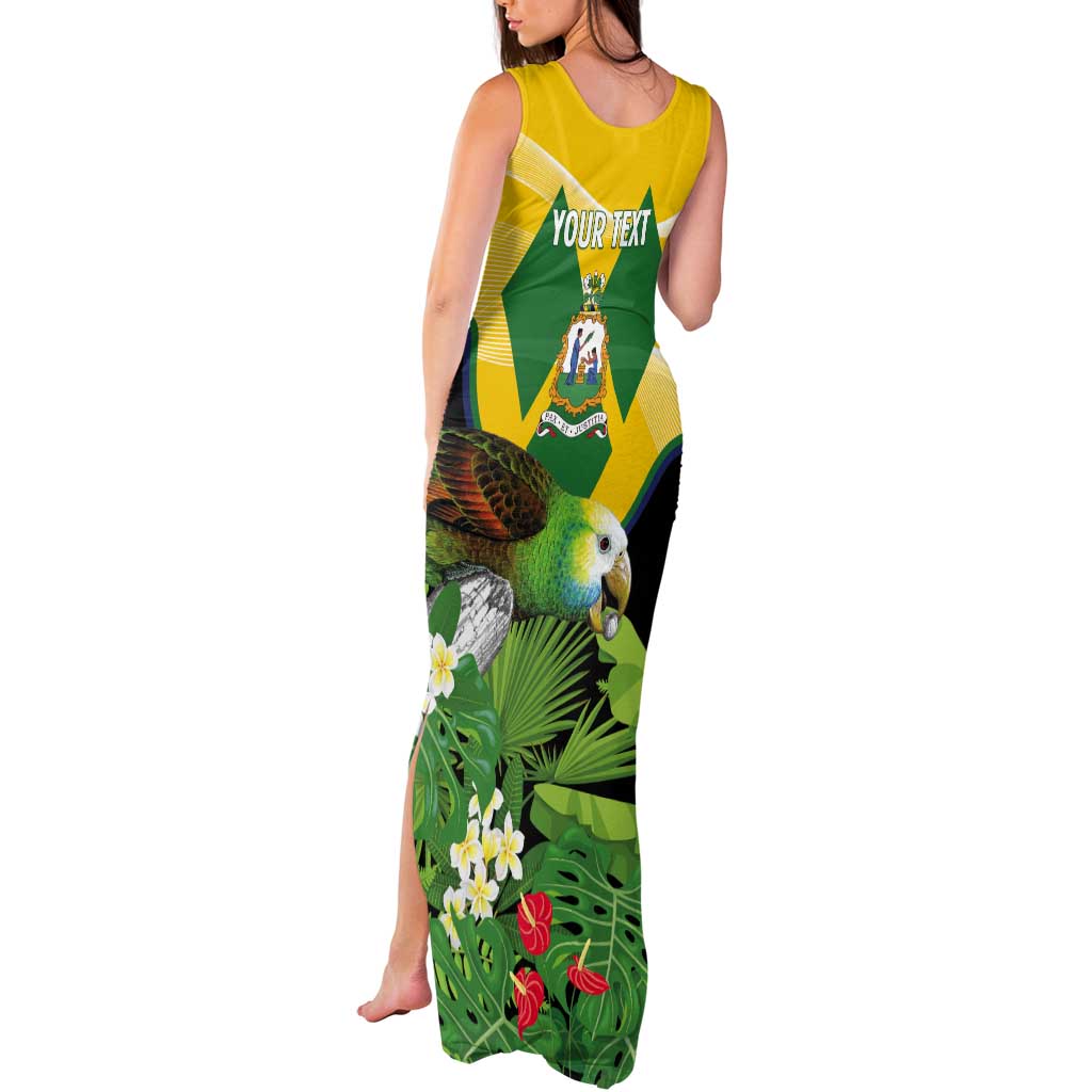 Personalized Saint Vincent and the Grenadines Tank Maxi Dress Amazona Guildingii 46 Years Of Independence - Wonder Print Shop