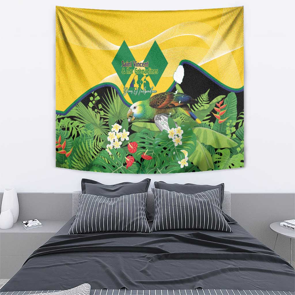 Saint Vincent and the Grenadines Tapestry Amazona Guildingii 46 Years Of Independence - Wonder Print Shop