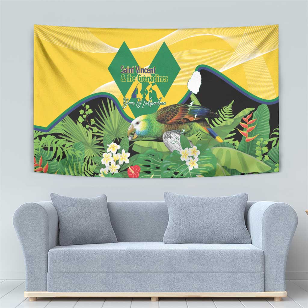 Saint Vincent and the Grenadines Tapestry Amazona Guildingii 46 Years Of Independence - Wonder Print Shop