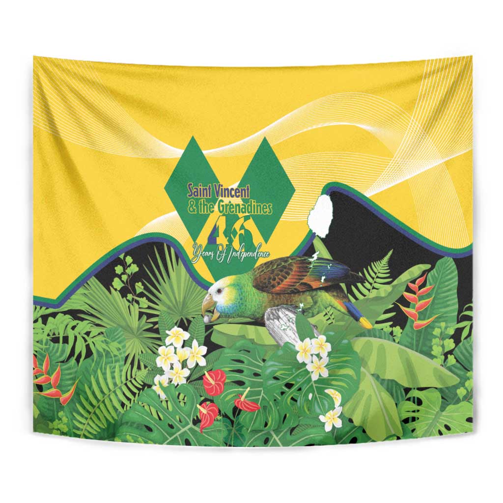 Saint Vincent and the Grenadines Tapestry Amazona Guildingii 46 Years Of Independence - Wonder Print Shop