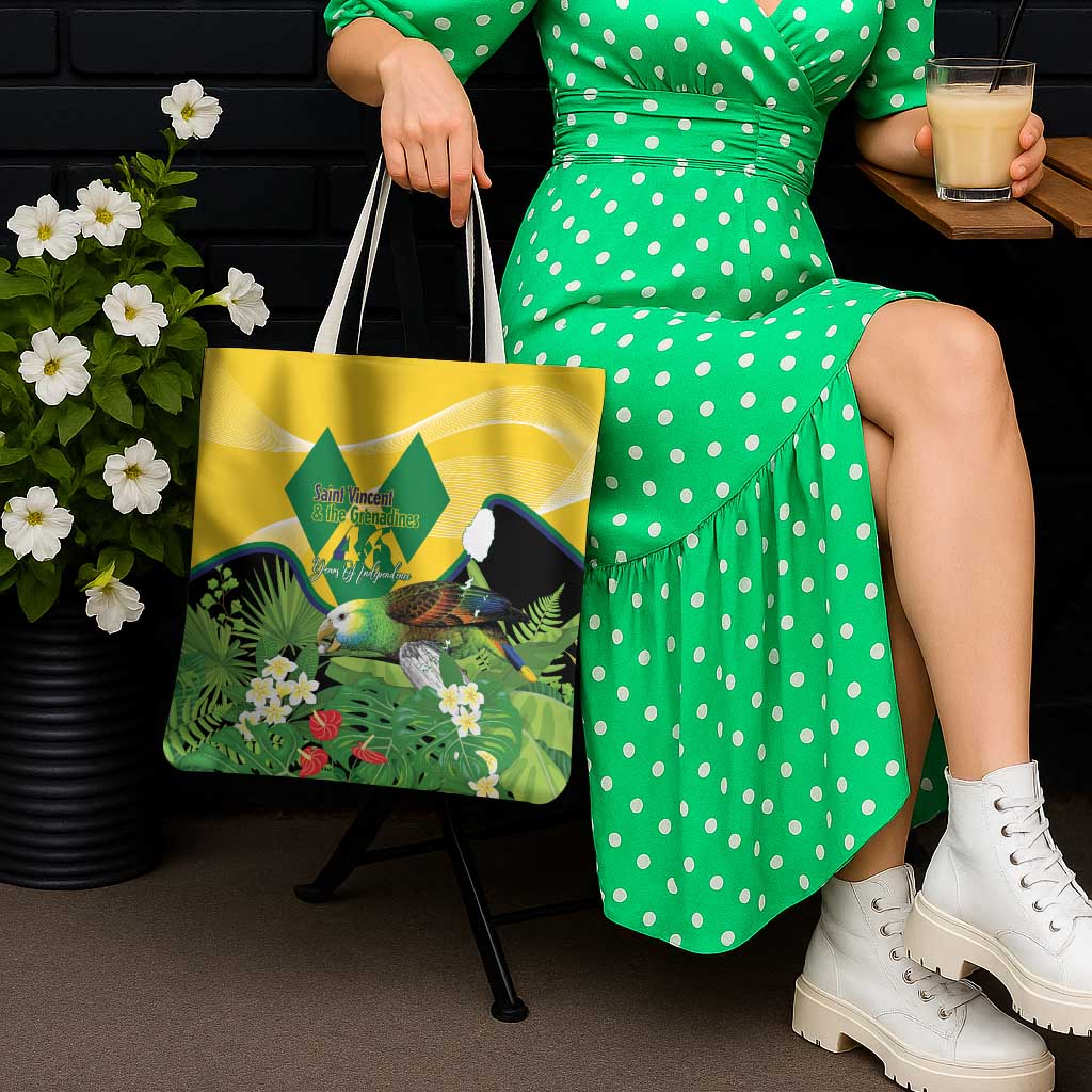 Saint Vincent and the Grenadines Tote Bag Amazona Guildingii 46 Years Of Independence - Wonder Print Shop