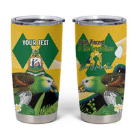 Personalized Saint Vincent and the Grenadines Tumbler Cup Amazona Guildingii 46 Years Of Independence - Wonder Print Shop