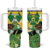 Personalized Saint Vincent and the Grenadines Tumbler With Handle Amazona Guildingii 46 Years Of Independence - Wonder Print Shop