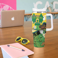 Personalized Saint Vincent and the Grenadines Tumbler With Handle Amazona Guildingii 46 Years Of Independence - Wonder Print Shop