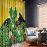 Saint Vincent and the Grenadines Window Curtain Amazona Guildingii 46 Years Of Independence - Wonder Print Shop