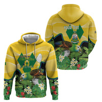 Personalized Saint Vincent and the Grenadines Zip Hoodie Amazona Guildingii 46 Years Of Independence - Wonder Print Shop