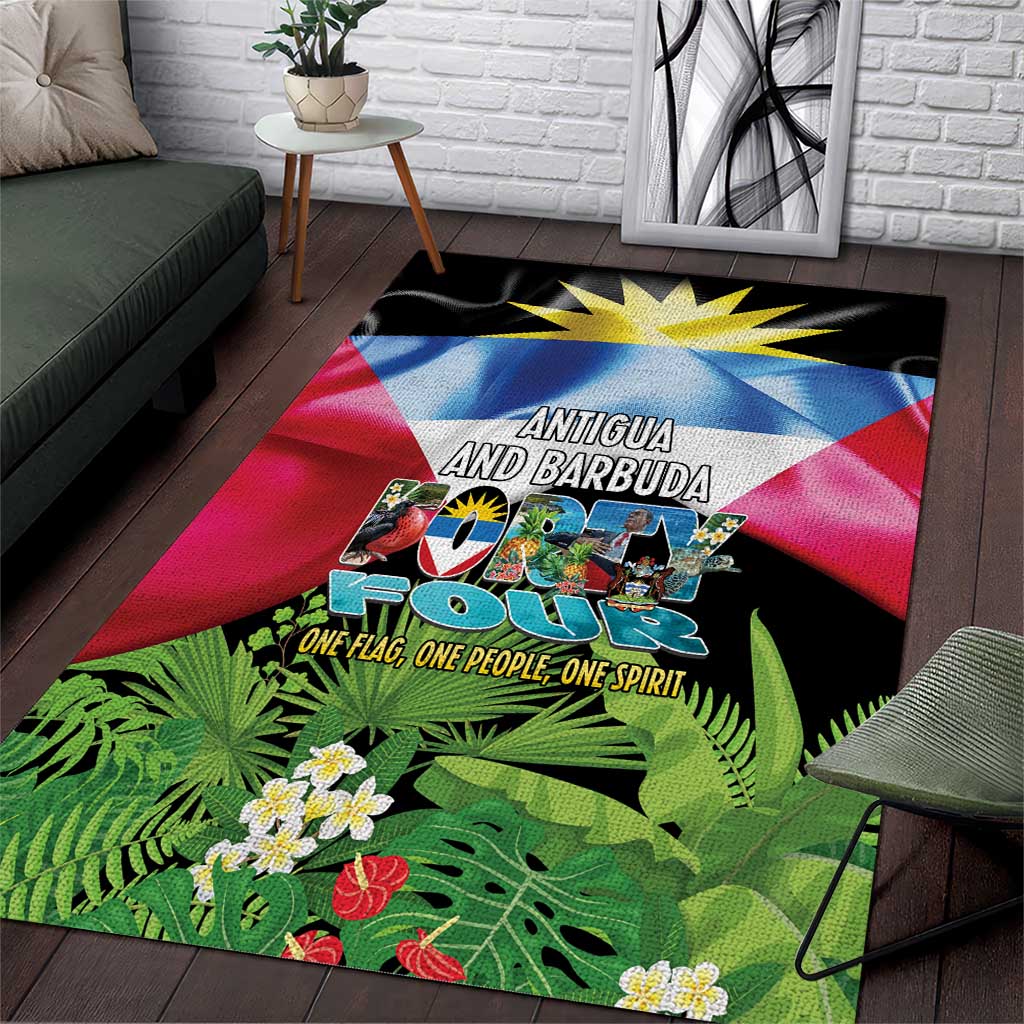 Antigua and Barbuda Independence Day Area Rug 44th Anniversary One Flag One People One Spirit - Wonder Print Shop