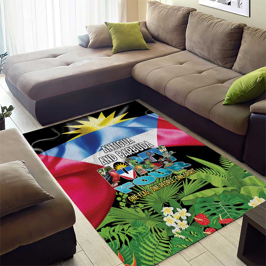 Antigua and Barbuda Independence Day Area Rug 44th Anniversary One Flag One People One Spirit - Wonder Print Shop