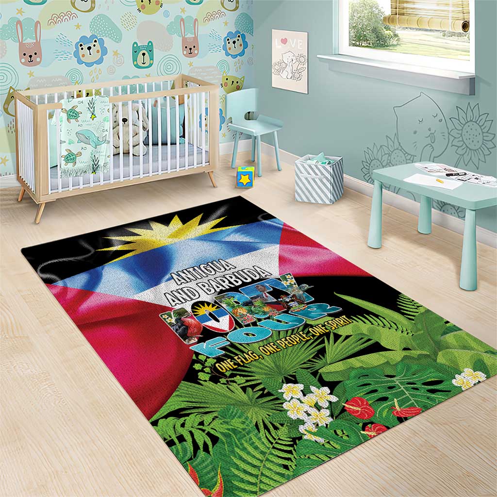 Antigua and Barbuda Independence Day Area Rug 44th Anniversary One Flag One People One Spirit - Wonder Print Shop