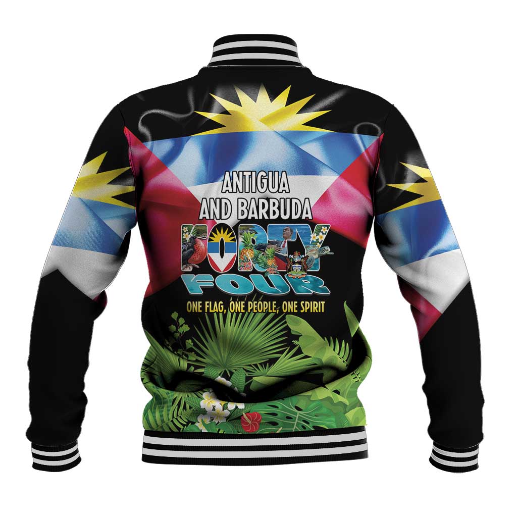 Antigua and Barbuda Independence Day Baseball Jacket 44th Anniversary One Flag One People One Spirit - Wonder Print Shop